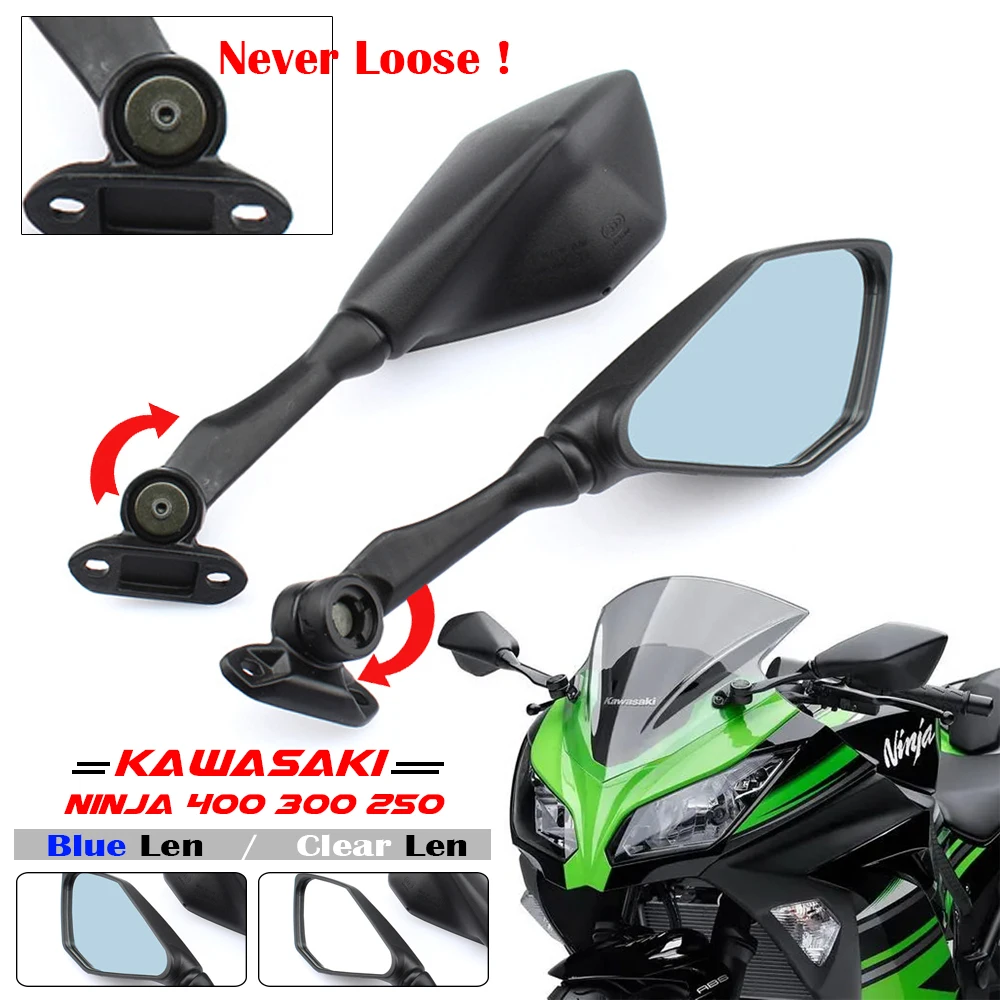 Specchietti retrovisori pieghevoli per moto specchietto retrovisore per  bici sportiva per Kawasaki Ninja 300 Ex300 Ninja 400 250sl ZX-6R ZX636 ZX6R