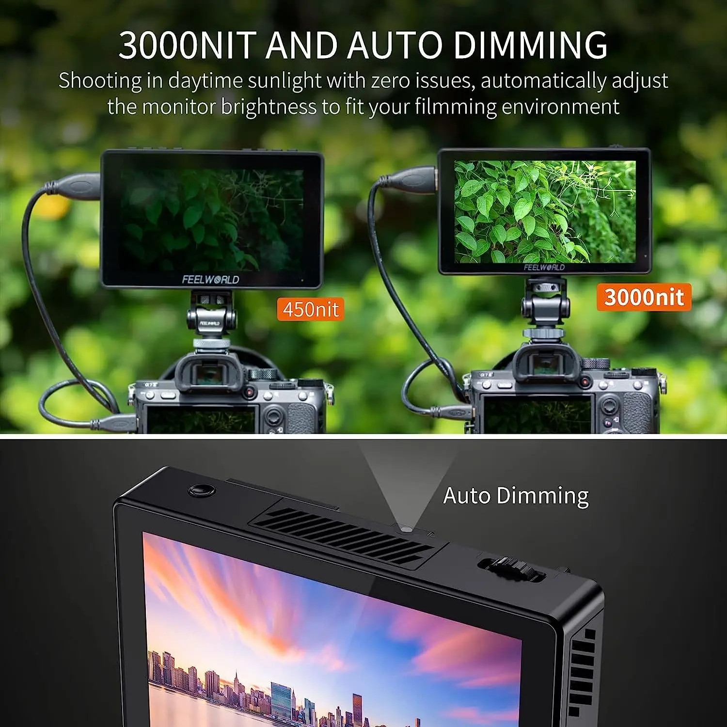 FEELWORLD LUT5 5.5 Inch 3000nit 4K Touch Screen Monitor 3D