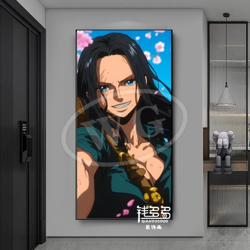 New One Piece hanging painting Empress Nami Robin sofa background