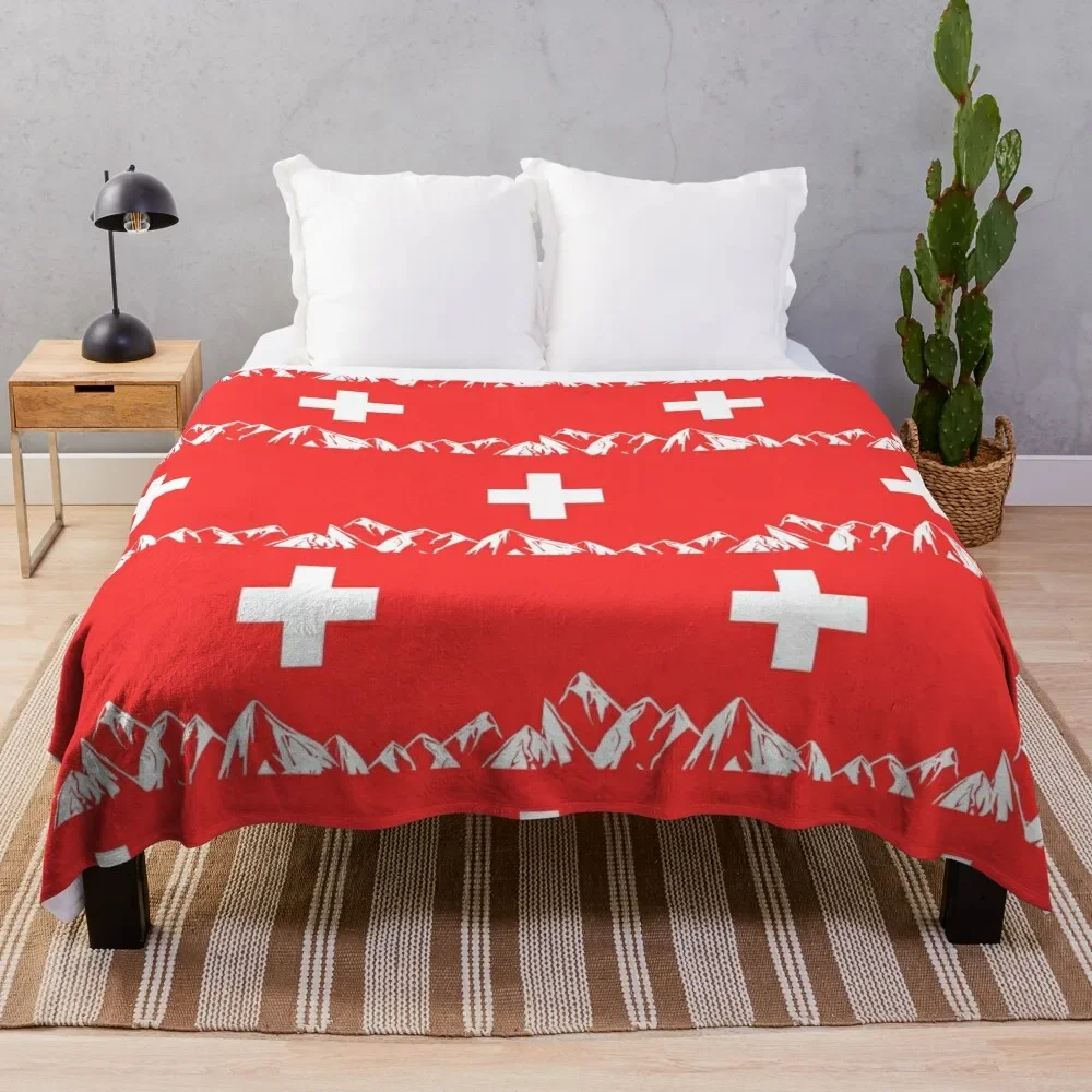 

Швейцарский и Швейцарский Флаг для пересечения, Современное абстрактное покрывало в стиле бохо, простыни, термоодеяла