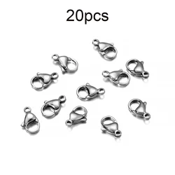 Gold Plated Stainless Steel Lobster Clasps - 5 x 10 mm (Steel 20Pcs)