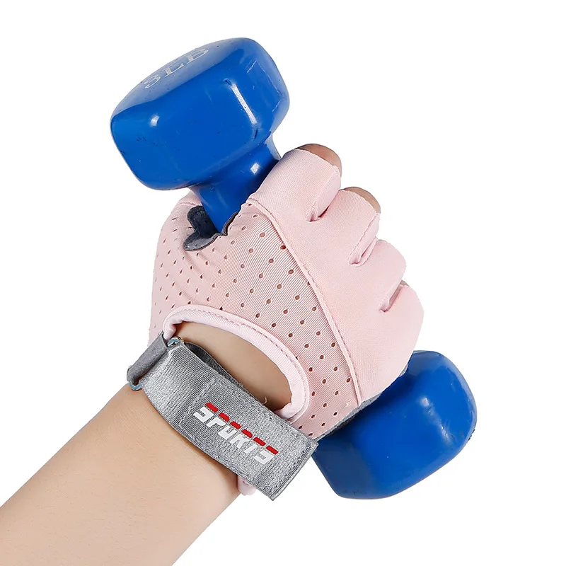 Fitness Gloves Female Yoga Sports Spinning Apparatus Lady Training Anti-Slip Breathable Thin Half Finger Barbell Cycling Gloves 5