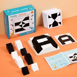 Interactive Montessori Wooden Puzzle Board for Kids - Educational Logic & Problem-Solving Toy (As shown)
