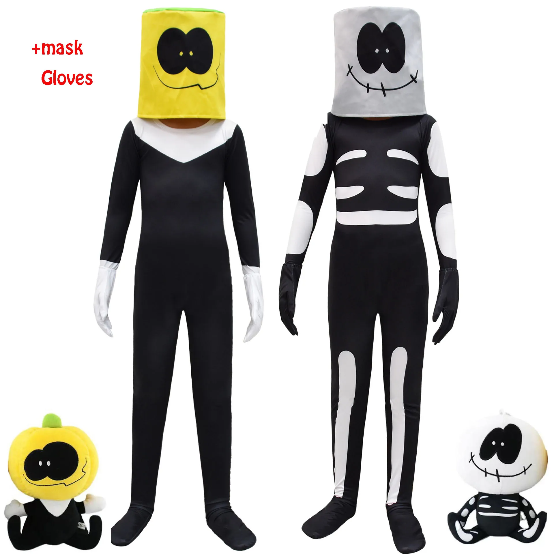 2022 Friday Night Funkin Spooky Month Skid Pump Cosplay Costume Kids 2022 Friday Night Funkin Spooky Month Skid Pump Cosplay Costume Kids