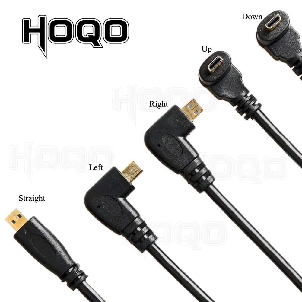 90 Degree Micro HDMI to HDMI Cable UP/Left/Right Angled Micro Cable for Digital camera Sony a6400 GH4 tablet 50cm/150cm hdmi cable
