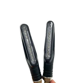 1/2pcs 유니버설 LED 오토바이 차례 신호 12v 방수 항상 밝은 호박색 후면 조명 램프 액세서리