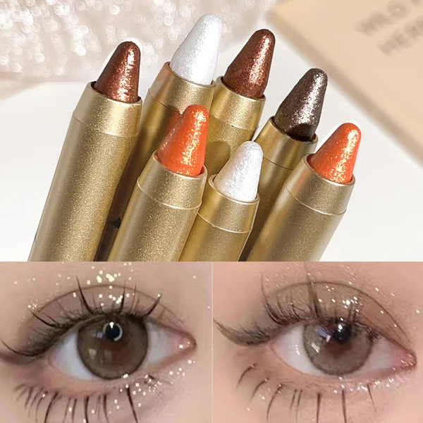 Glowing highlighter eye shadow pencil with pearlescent shimmer and fine glitter for brightening and a dimensional effect 2 Glowing highlighter eye shadow pencil with pearlescent shimmer and fine glitter for brightening and a dimensional effect - Image 2