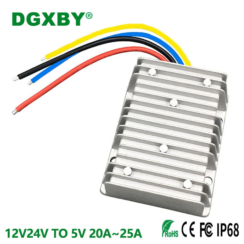 

DGXBY Isolated Power Supply 12V24V TO 5V 10A 15A 18A 20A 25A Vehicle Module 9V~35V to 5V Converter CE RoHS FCC Certification