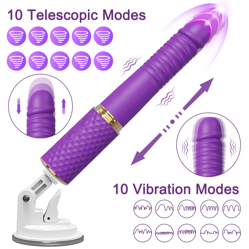 Telescopic Automatic Vibrator for Women Clitoris Stimulator Vagina Masturbation Thrusting G Spot Dildo Sex Toys Adult Goods Sex Toy