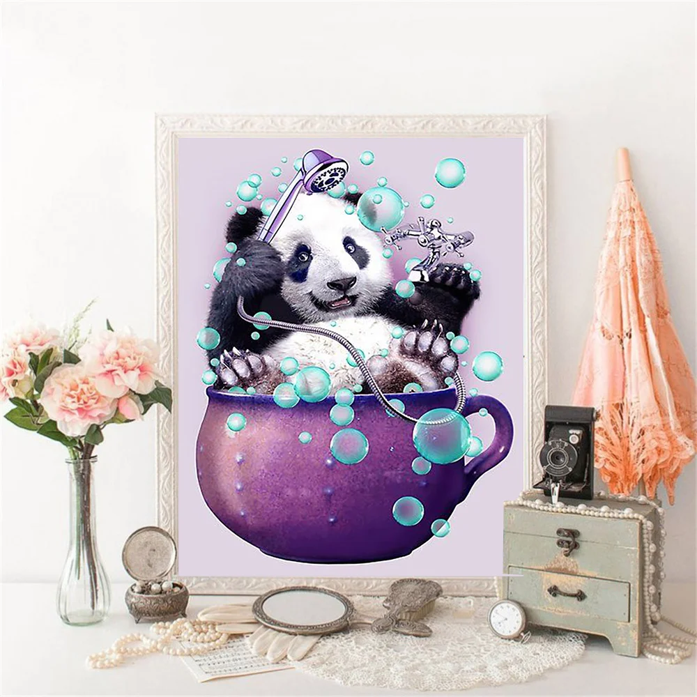 Panda 5D DIY Diamond Painting Animal Cat Cross Diamond Embroidery Painting  Dog Diamond Art Full Diamond Mosaic Home Decor Gift