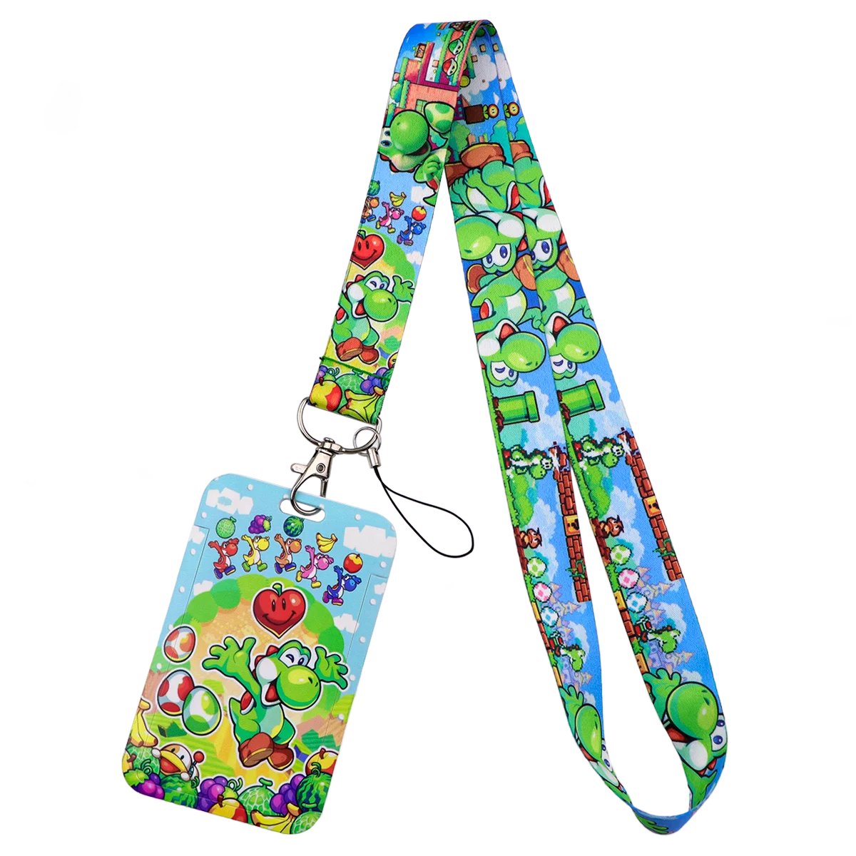 Vibrant Video Game Lanyard with Card Holder - Ideal for Students, Office, and Travel