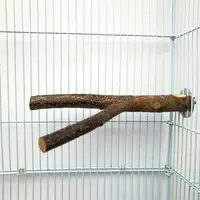 2Pcs Wood Parrot Bird Stand Tree Branch Rack Hanging Toys Squirrel Hamster Branch Perches Chew Bite Toys Stick 2