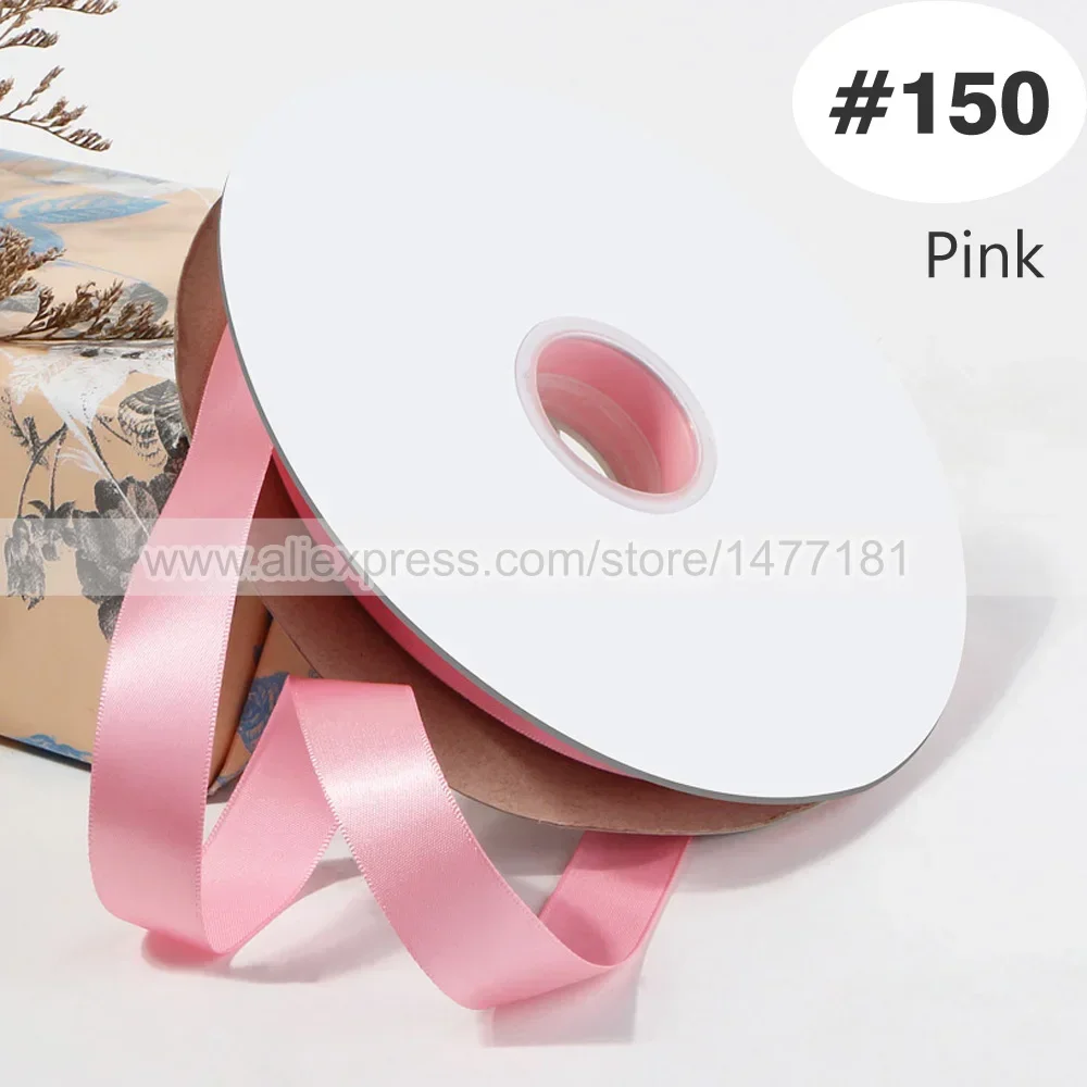Luxurious Pink Double Face Satin Ribbon - 100% Polyester Silky Tape