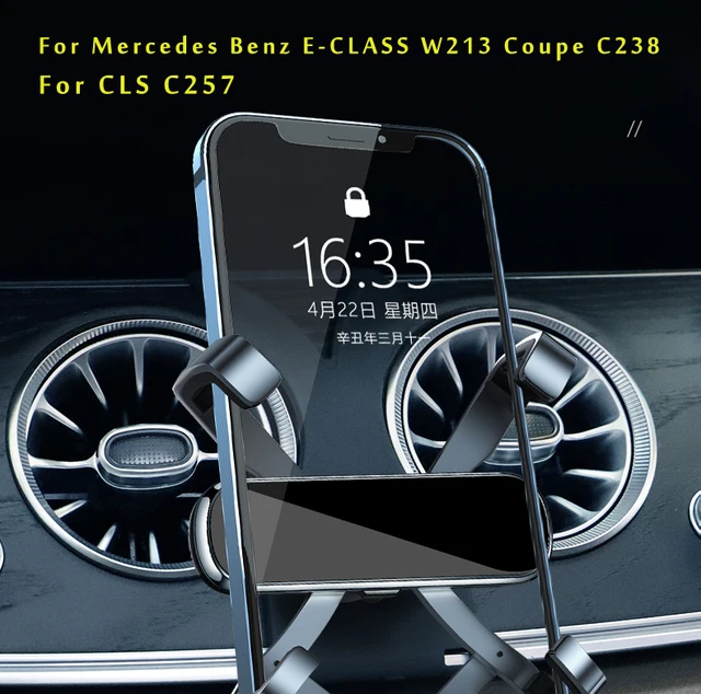 Autotelefon halter für Mercedes Benz E Klasse 2018 2022 2017-2019 w213  feste Halterung Ständer mobile Schwerkraft verbindung kabelloses Ladegerät  - AliExpress