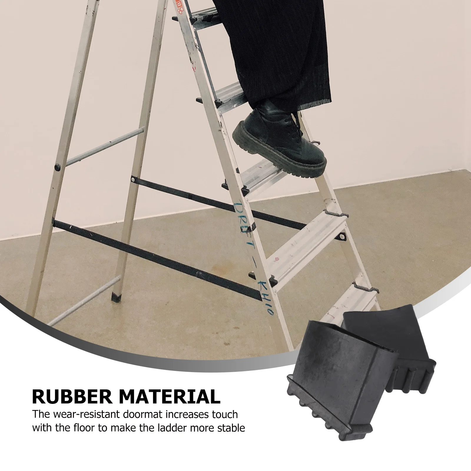 Household Ladder Non-slip Pads Garland Decor Ladder Accessories Black