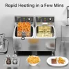 Commercial Deep Fryer Electric Countertop Fryer 25.4Qt Heavy Duty Large Stainless Steel Deep Fryers with Double Baskets 2