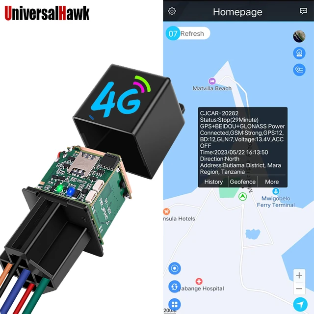 Localizador Gps Tracker Carro Moto + Simcard + Rele Apagado