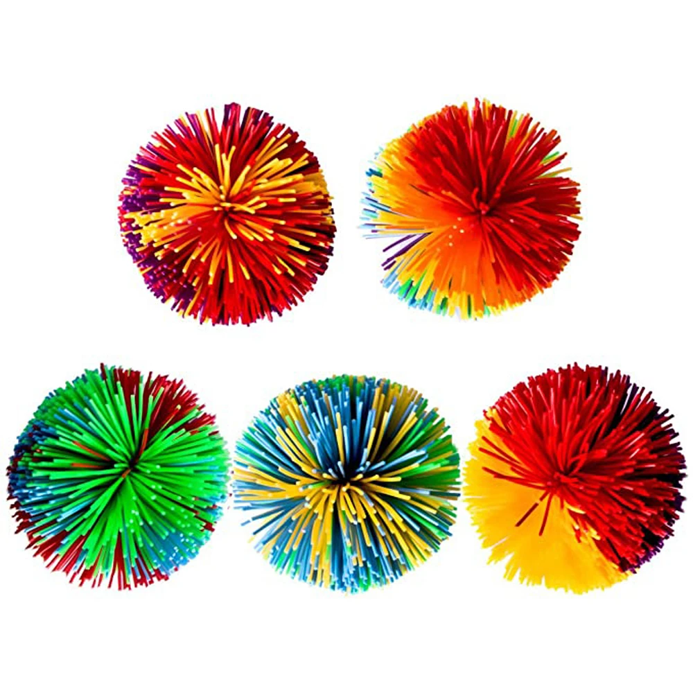 

6cm/9cm Stress Relief Colorful Bouncy Stress Balls Rainbow Fidget Sensory Ball Monkey Stringy Balls Baby Stretchy Ball