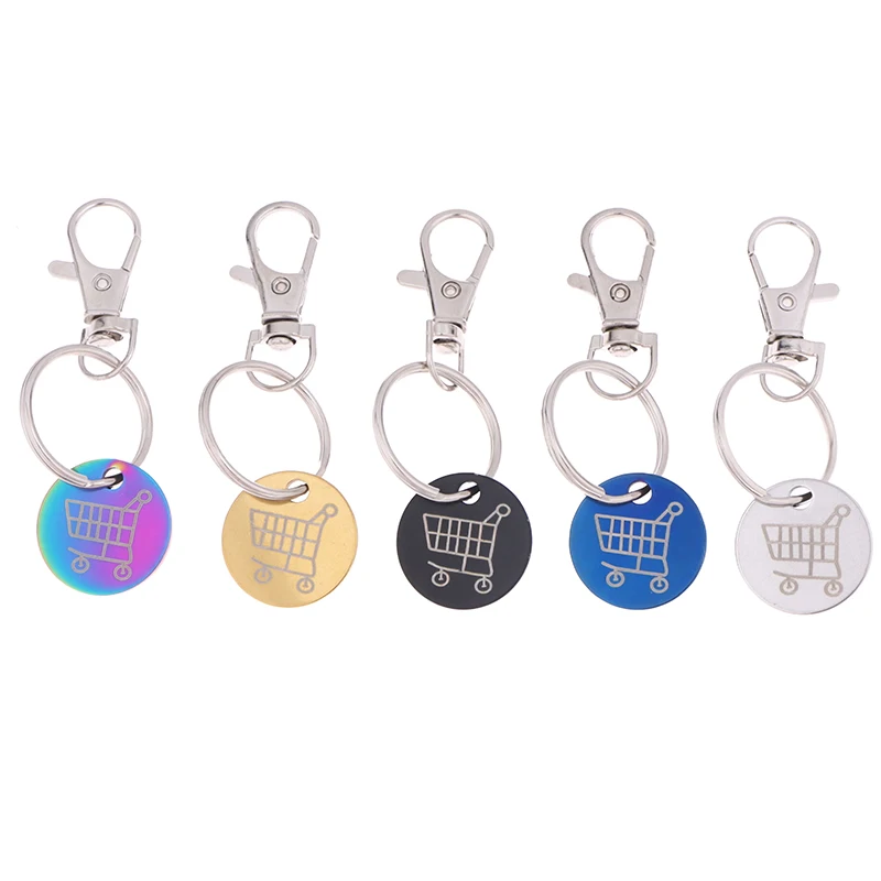 Einkaufswagen-Schlüsselanhänger mit Karabinerhaken, Mini-Metall-Supermarkt-Einkaufswagen-Entferner, Münzanhänger, Schlüsselanhänger für Unisex – Detail 11