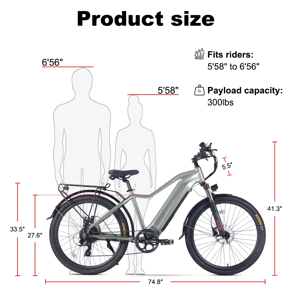 Cemoto AEB52 Electric Mountain Bike 750W 48V – 60 Mile Range Sf97c579d6c9342a0977f2c57eaf517889