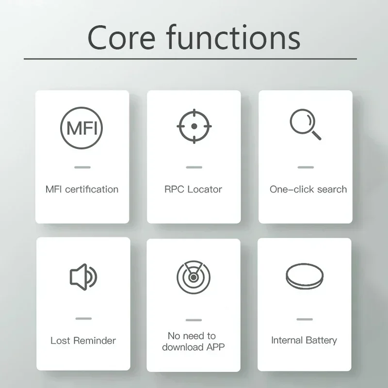 Smart Bluetooth GPS Tracker Works with Find My APP Anti Lose Reminder Device For Iphone Replacement Locator MFI Rated