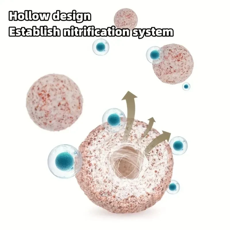 Aquarium Filter Media 200g 500G Aquarium Quartz Ball Fish Tank Hollow Particles Biological Ball Bio Filter Accessories