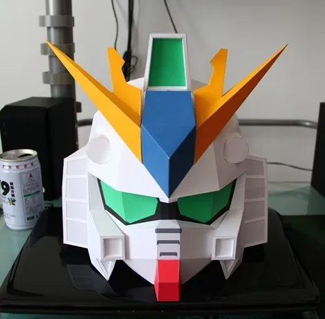 SD Gundam Helmet Headdress Mask DIY Handmade Puzzle Assembling Can Wearable Cosplay Toy 1