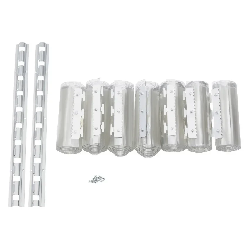 7x PVC-Streifenvorhänge, 200x105cm Transparente Weiche Türstreifen, 2mm Dick, Winddicht, Wasserdicht, Antistatisch, Türvorhang-Set – Detail 2
