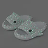 Summer Women's Fluorescence Shark Slippers Men Luminescent Thick-soled Slides Non-slip Flip Flops Couple Flat Shoes EVA Sandals 6