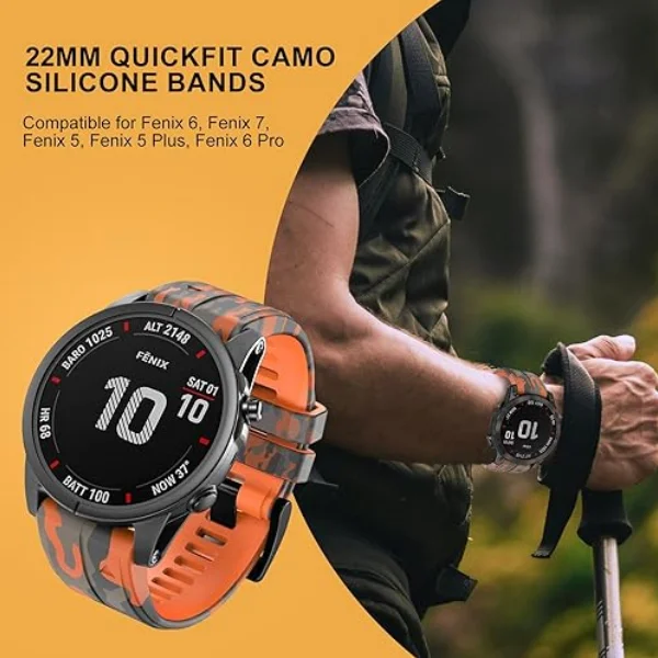 Quickfit Silicone Smart Watch Strap, 22mm & 26mm