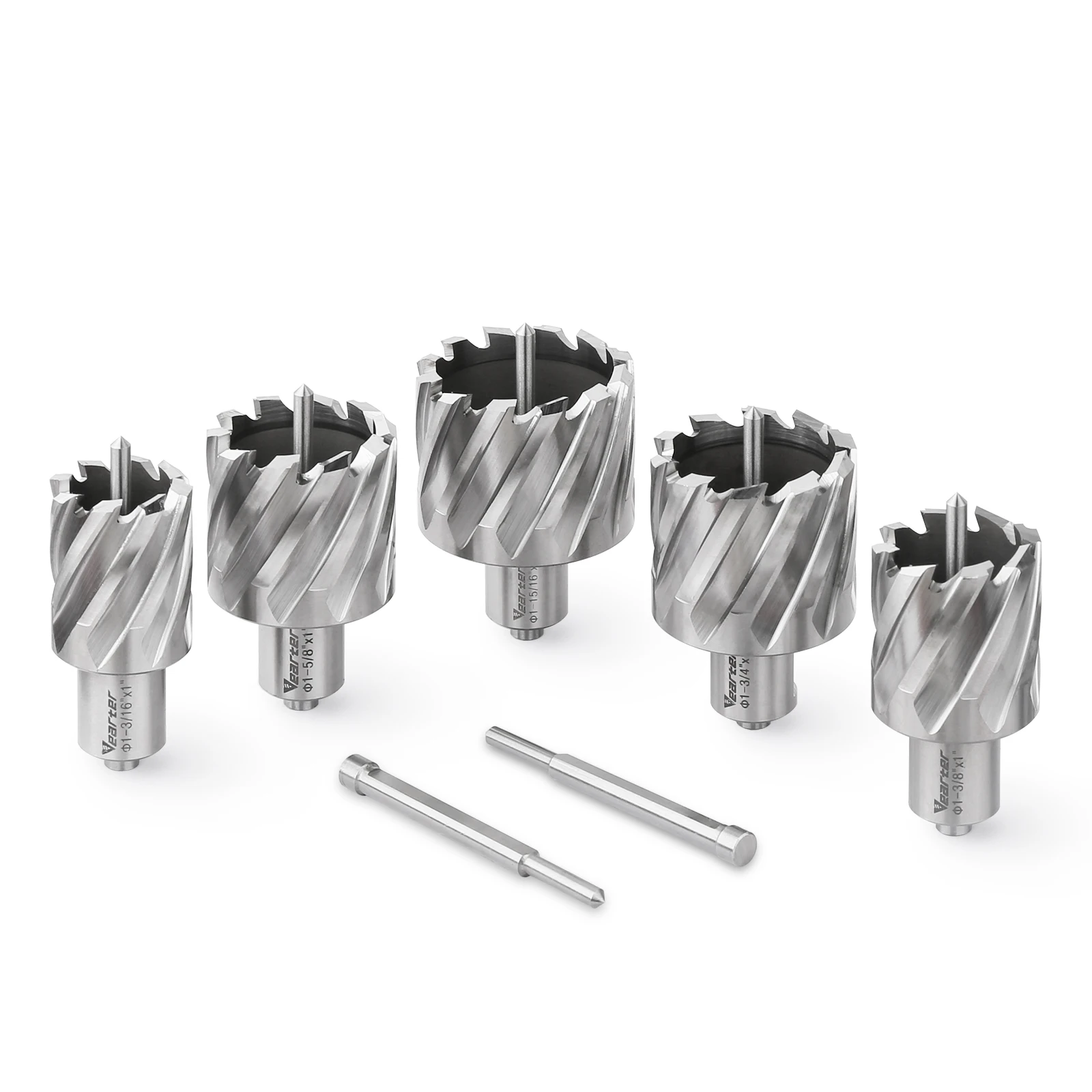 Vearter 1/2'' - 2-3/8'' HSS M2 Annular Cutter Core Drill Bit 3/4'' Weldon Shank Hollow Hole Saw Cutter For Metal Steel Iron