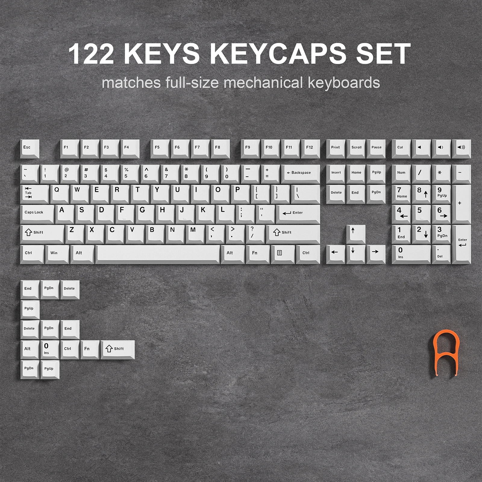 168-Key Double Shot PBT Custom WOB Cherry Profile Keycap Set