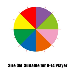 Vibrant Kids' Outdoor Rainbow Parachute Toy for Teamwork and Fun Activities (Diameter 3M)