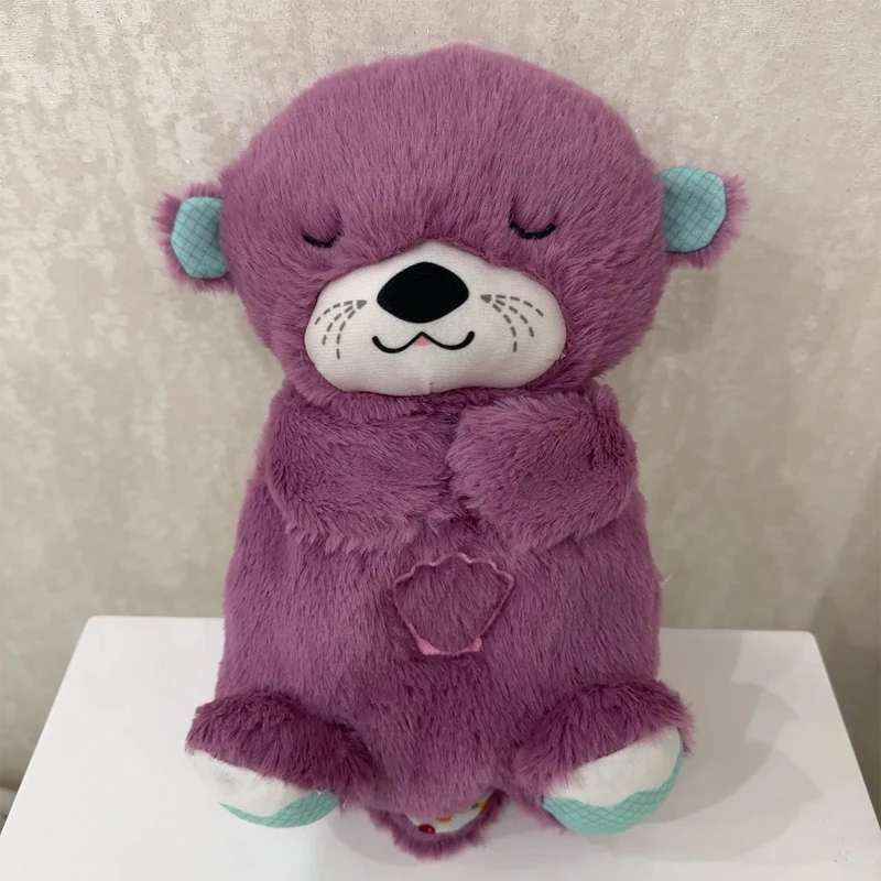 Baby Plush Doll Cute Soothing Otter Calming Anxiety Relief Koala Sleep Buddy Simulated Plush Music Doll With Lights 6