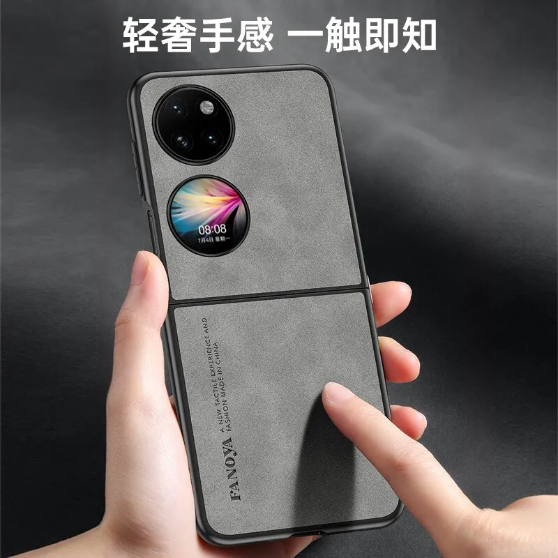 P50 Pocket S SheepSkin Leather Phone Case on for Huawei P60 Len Protection Men Female Birthday Gift Silicone Soft Washable Cover