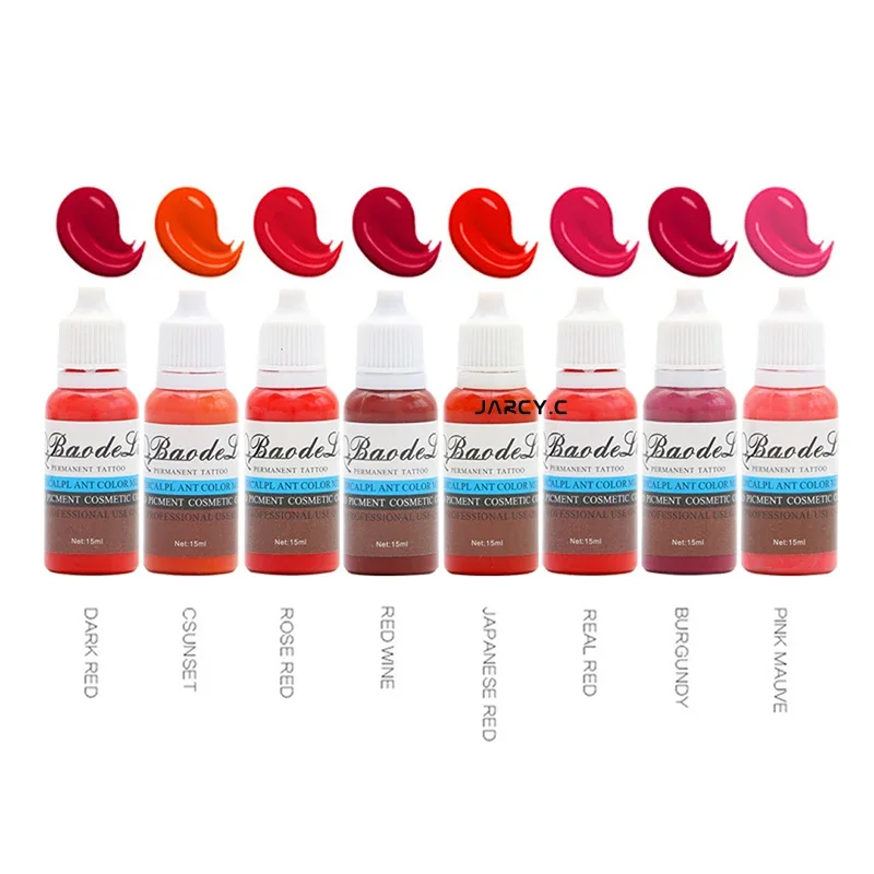 Semi Permanent Makeup Tattoo Ink 15ml for Eyebrow Pigment Cosmetic Tattoo Microblading Machine Pigment Eyebrow 23 Colors