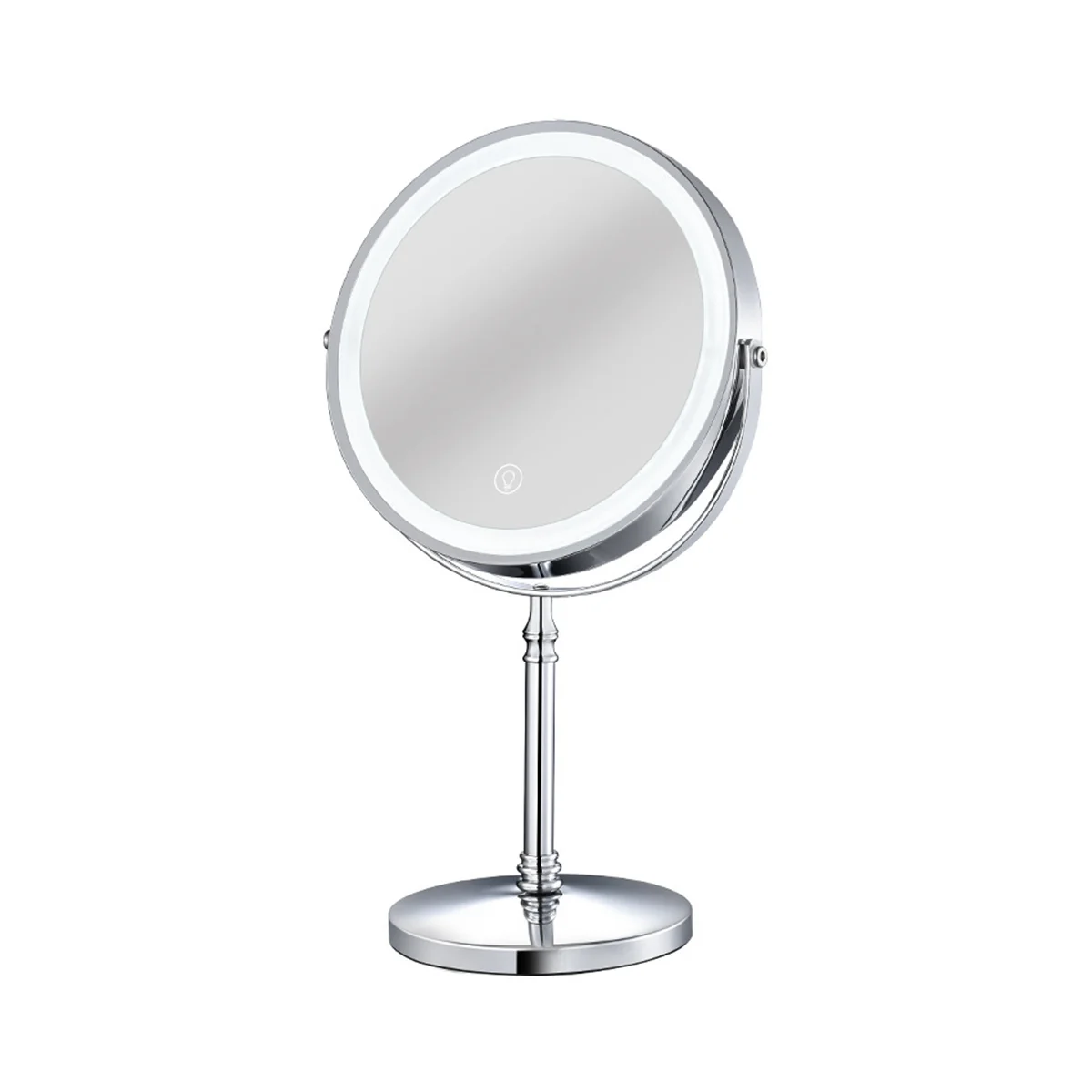 

10X LED Mirror Rechargeable Make Up Mirror with 3 Colors, Brightness Adjustable Magnification Cosmetic Mirror 2 Side-A