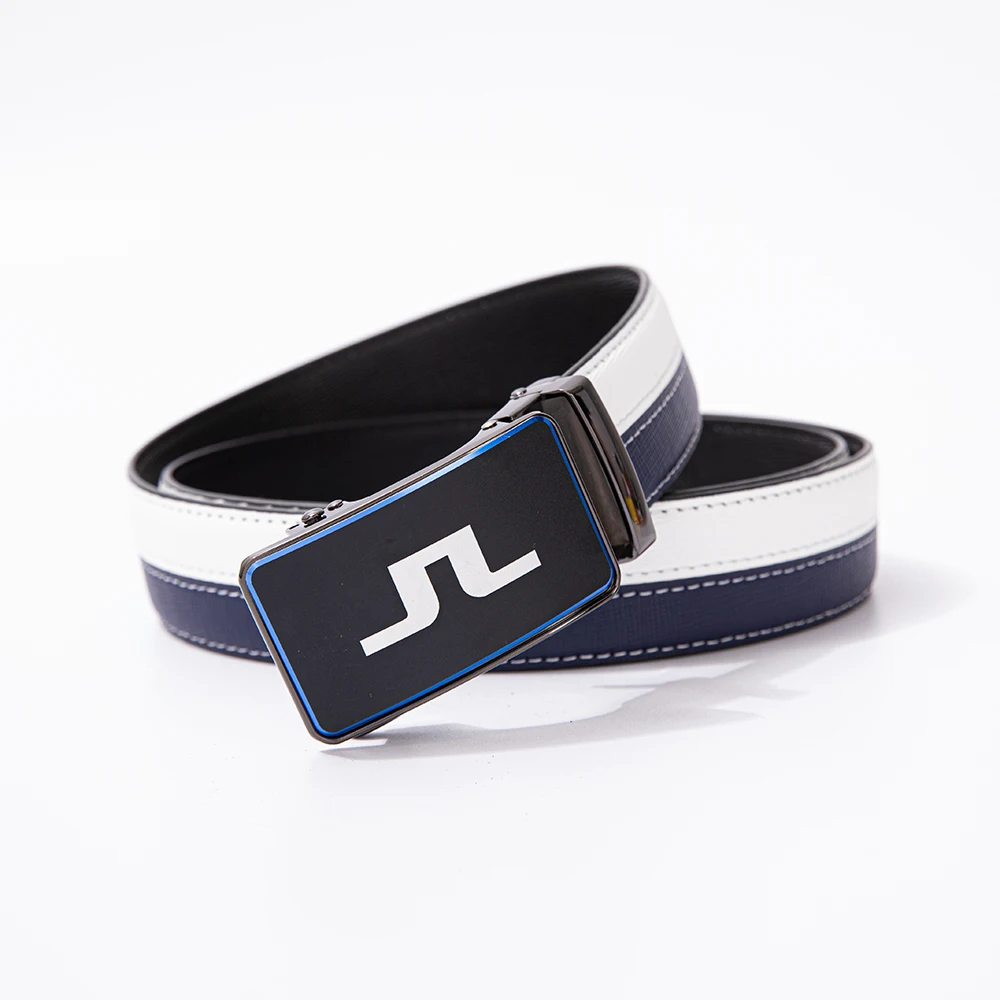 Men's Leather Golf Belt Golf Belt Automatic Leather Buckle Belt