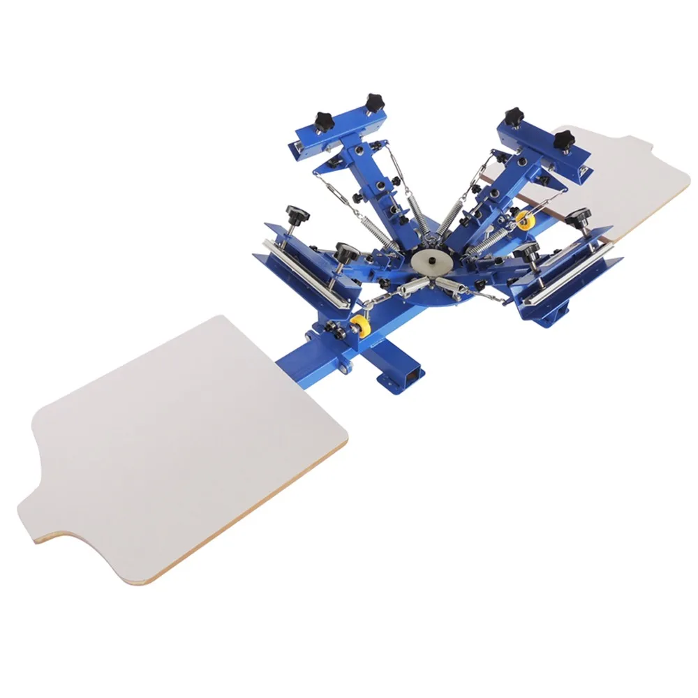 Octopus Silkscreen Ruida NS401-MR Printing Screen Manual 4 Color 1 Station Silk Screen Printer With Kit
