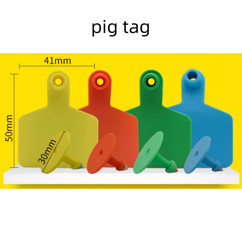 Livestock Ear Tags 20 PCS Cow Pig Sheep Ear Tags Sign Blank Head Earrings Farm Animal Identification Card TPU High Quality Copper Nail