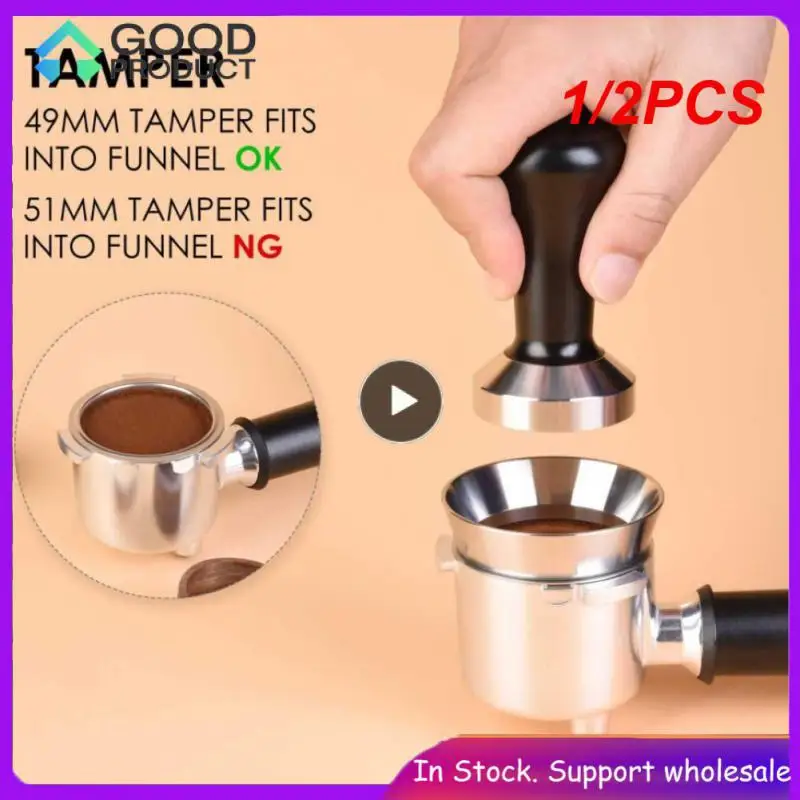 

1/2PCS 54/51/58mm Espresso Dosing Funnel, Stainless Steel Coffee Dosing Ring Compatible with 54mm Breville Portafilter
