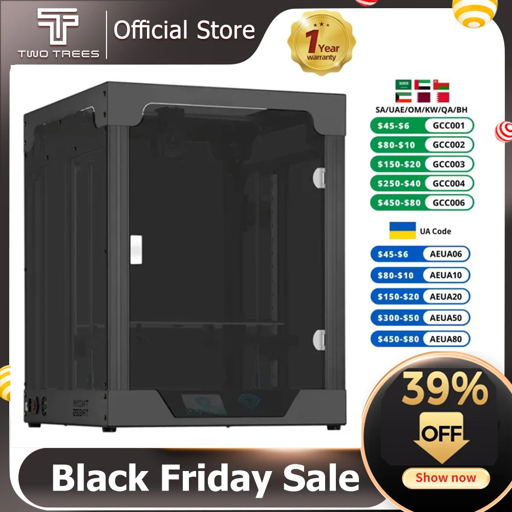 Twotrees FDM 3D Printer SP-5 Core XY FDM Hotbed PEI Large Printing Silent Motherboard Dual Z Axis Print PA/PC/PLA/ABS/TPU/Elast fysetc spider king motherboard core replaceable 10 axis industrial grade motherboard support uart spi for voron 3d printing