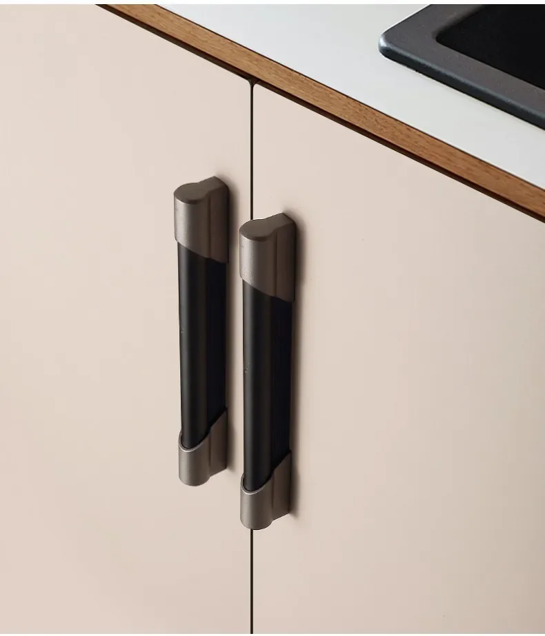 Description Picture 4 of itemGrey Black Aluminum Alloy Drawer Closet Wardrobe Cupboard Cabinet Pulls Door Handle for Cabinet Wardrobe Drawer Kitchen Cupboard