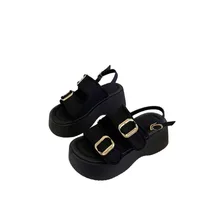 Sandales explosives Rome pour femmes, tendance, niveau d'apparence élevé, chaussures de plage d'été en toile pour loisirs, offre spéciale, nouvelle collection 2025 4