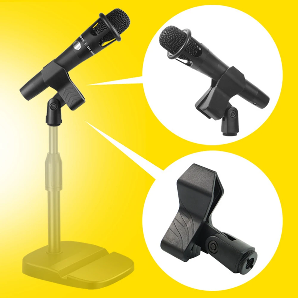 1pcs Universal Microphone Clip 1/4 Inch Condenser Microphone Clip Live Tripod Stand Accessories microphone mount clamp desktop mounting clip