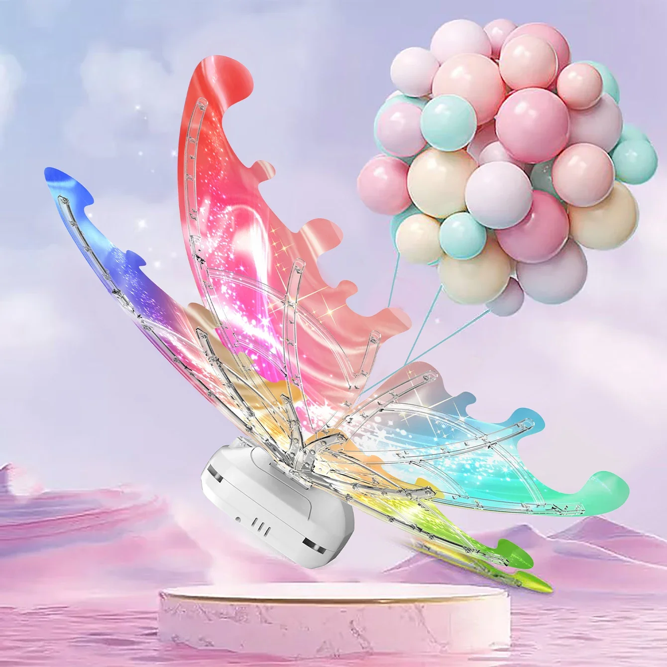 Halloween Children Electric Butterfly Wings Elf Wings Costume Magic Led bats Wing Cosplay Dress Up for Kids Cats Dogs