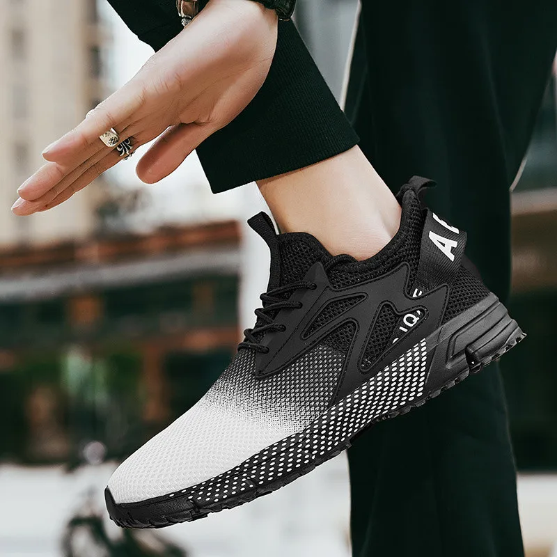 Fashion Mesh Green Athletic Shoes Men Light Professional Men's Running Sneakers Non-slip Breathable Mens Sport Shoes Size 40-47