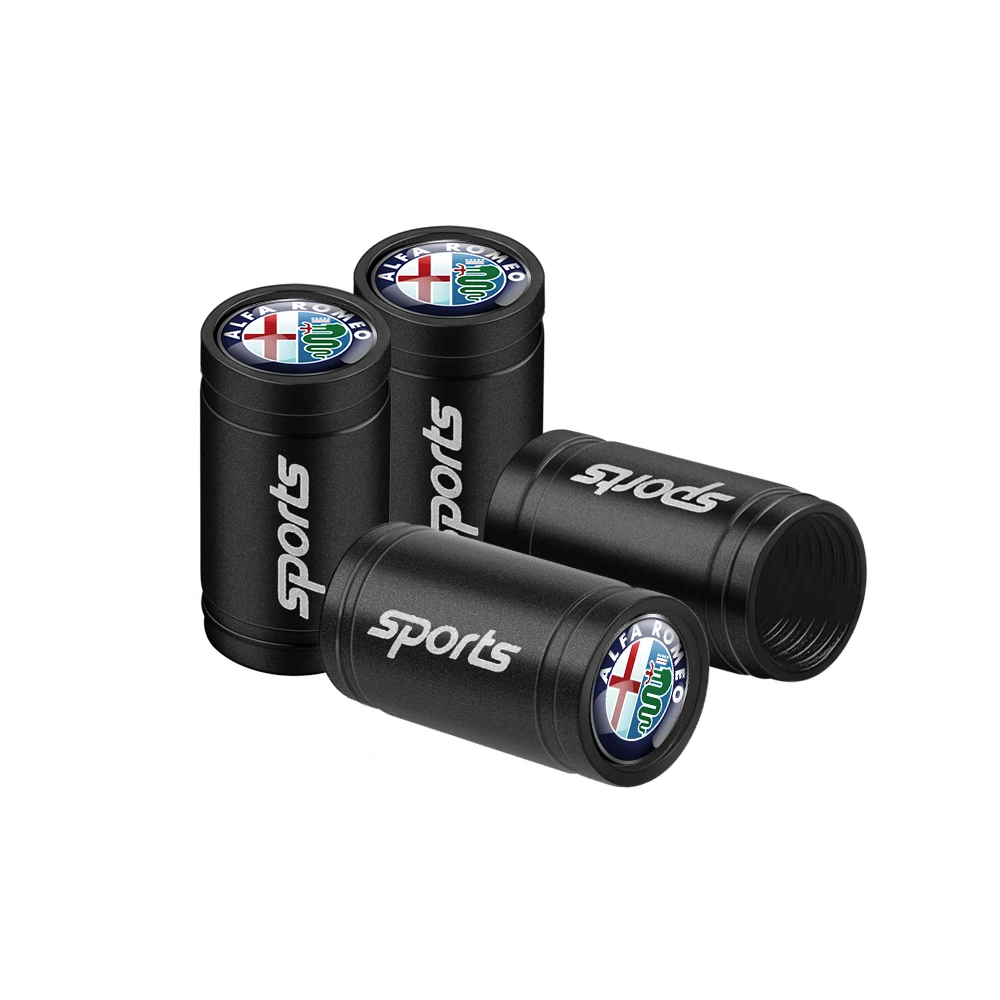 Set of 4 Stylish Car Tire Valve Caps - Air Stem Protective Covers