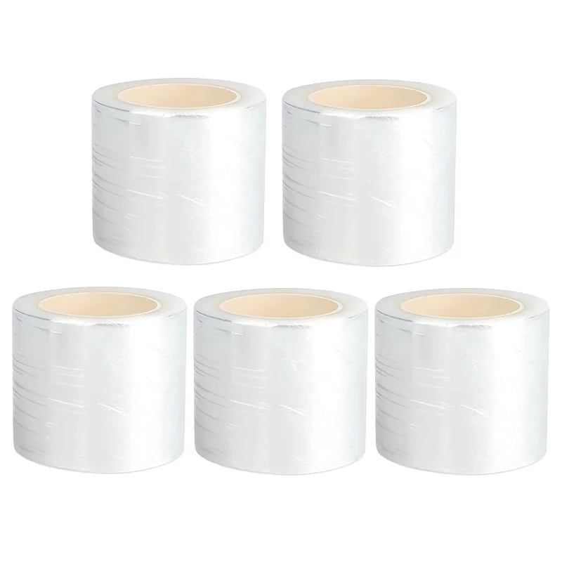 Tattoo Healing Film 5 rolls Disposable Eyebrow Tattoo Plastic Wrap Preservative Film Lips Permanent Makeup Cling Wrap Cover Tape