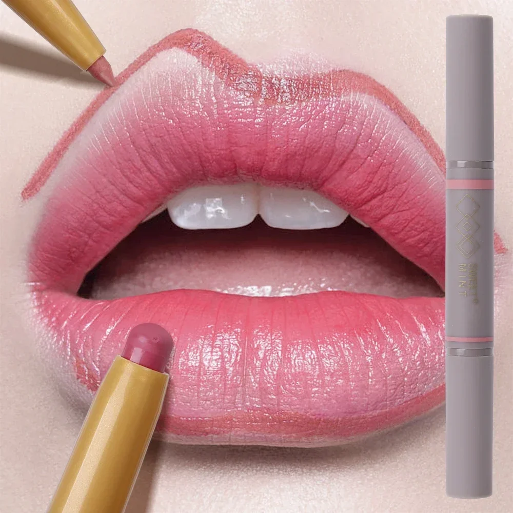 Waterproof Lip Liner Pen Matte Nude Soft Solid Lipstick Pencil Long-lasting Professional Woman Lip Liner Contour Korean Makeup